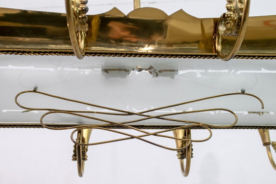 Image 1 of Dopo Pietro Chiesa Candeliere italiano a 12 luci in ottone del Medioevo Fontana Arte