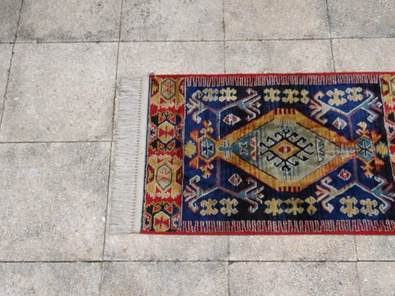 Image 1 of Izmir oosters tapijt 120x60 cm met vintage handgemaakte Anatolische motieven