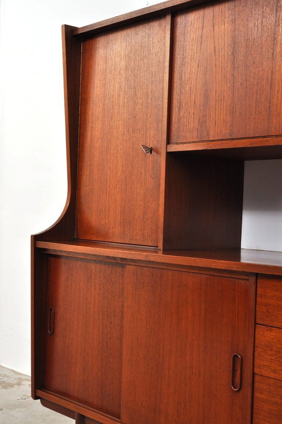 Image 1 of Vintage medium highboard in teak, 1960s