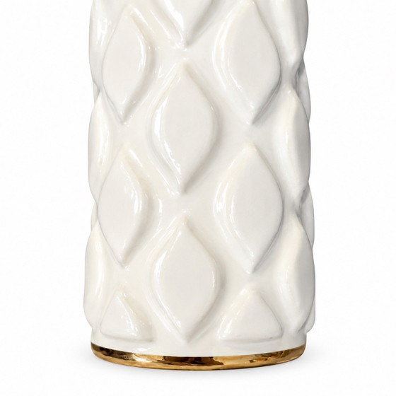 Vase vintage Ubelacker W-Germany 1062/15, Céramique, Blanc (photo 5 sur 5)