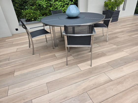 Royal Botania O-Zon Dining Set Ø160 Cm – Lazy Susan + 4 Stoelen – – Royal-Botania, Tuinsets, rvs (photo 5 of 12)