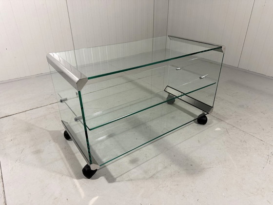 Image 1 of Mueble para equipos de audio, mueble para TV y mesa auxiliar de Gallotti&Radice, Tris 1971.