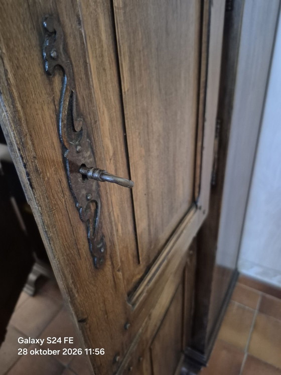 Rustikaler Eichenschrank, Schränke, Eisen, Holz, Braun (Foto 4 von 5)