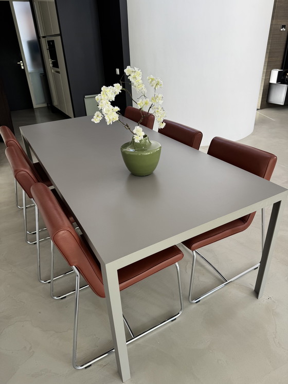 Image 1 of Tavolo da pranzo Metaform K1 in ceramica, colore 817 grigio topo