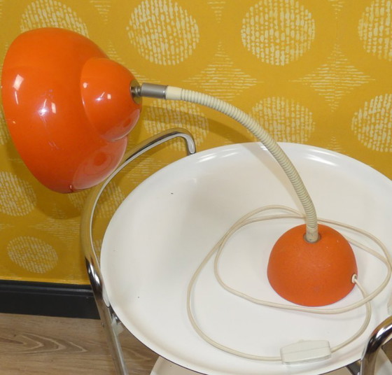 Image 1 of Temde type 21 60s lamp table lamp orange desk lamp gooseneck