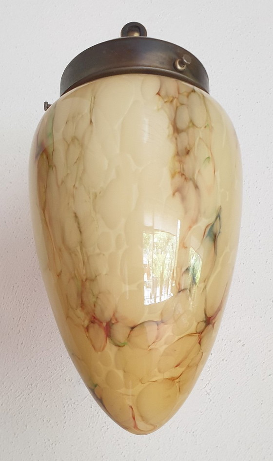Image 1 of Art-Deco-Wandleuchte aus Opalglas
