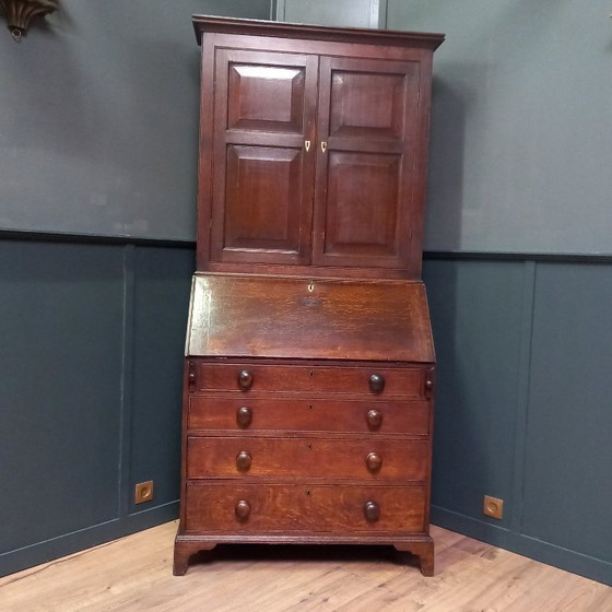 Image 1 of Engelse Top secretaire ca. 1770