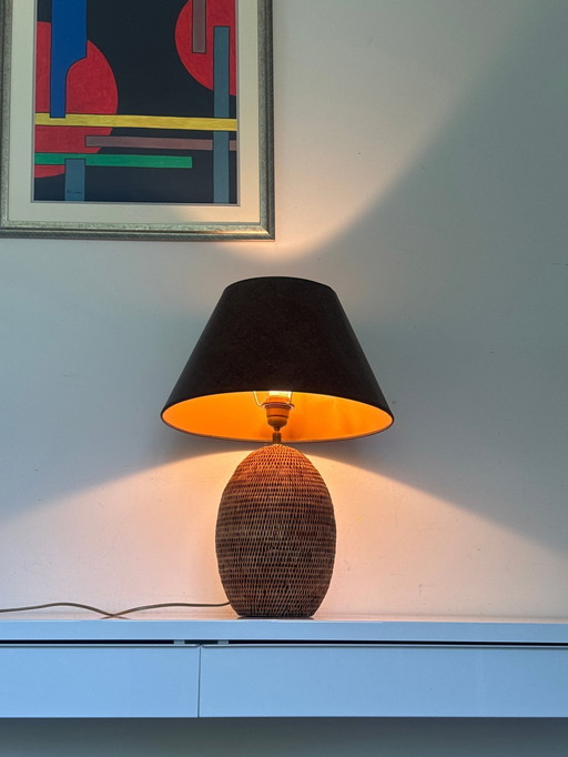 Lampe à poser - Bambou, Rotin - Lampe en bambou vintage