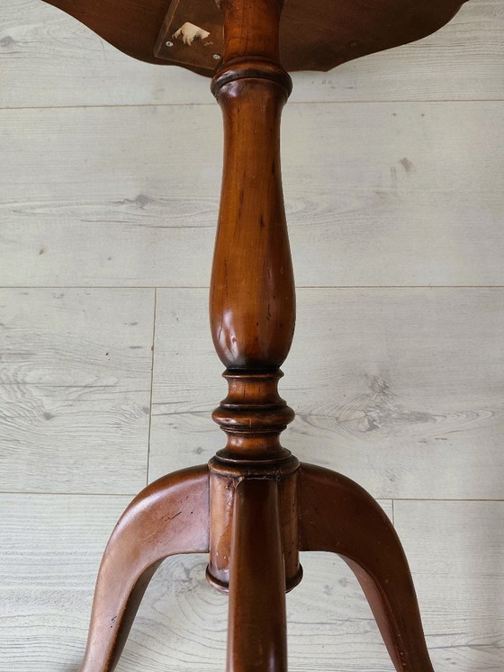 Image 1 of antique tripod pedestal table
