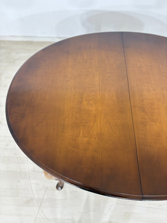 Eleganter Mid Century Esstisch / Vintage Küchentisch / ausziehbarer Tisch / Runder Chippendale Esstisch (photo 5 of 19)