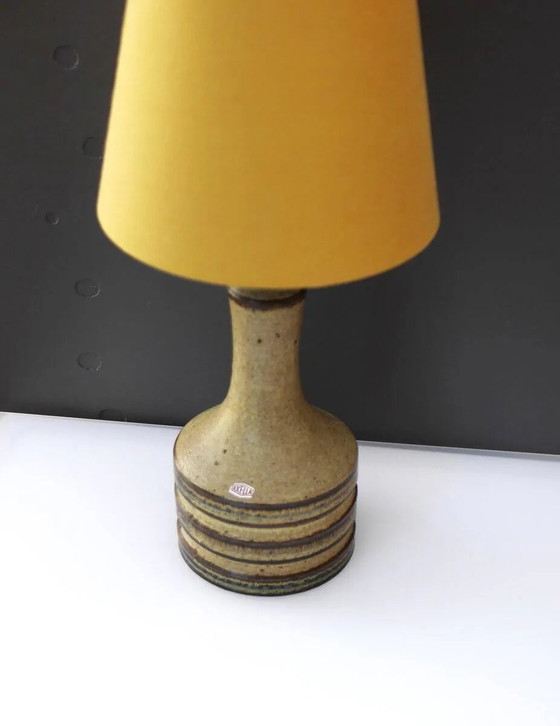 Image 1 of Vintage Danish stoneware pottery table lamp from Axella, 1970s