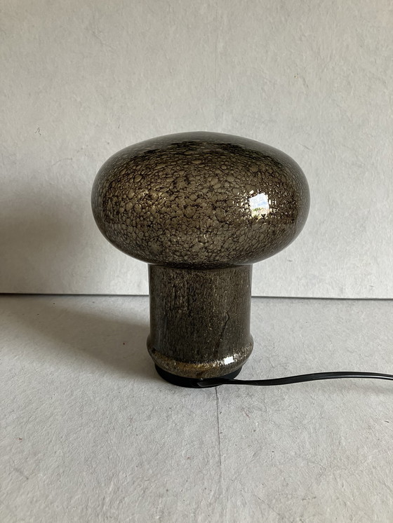 Image 1 of Peil und Putzler Vintage Bubble Glass Mushroom Table Lamp Black