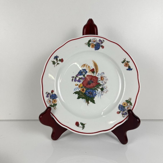 Set de 4 Assiettes à Dessert "Agreste", Sarreguemines, Fin XXe, Pyroblan – Vaisselle, Porcelain (photo 3 of 8)