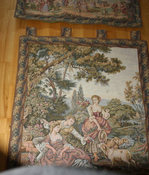 Magnifique tapisserie Gobelin 2 pièces