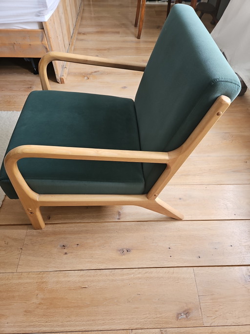 Sillón WOOOD Mark - Terciopelo - Verde botella - 75x67x82 – fauteuils, Velvet, Wood (photo 2 of 5)