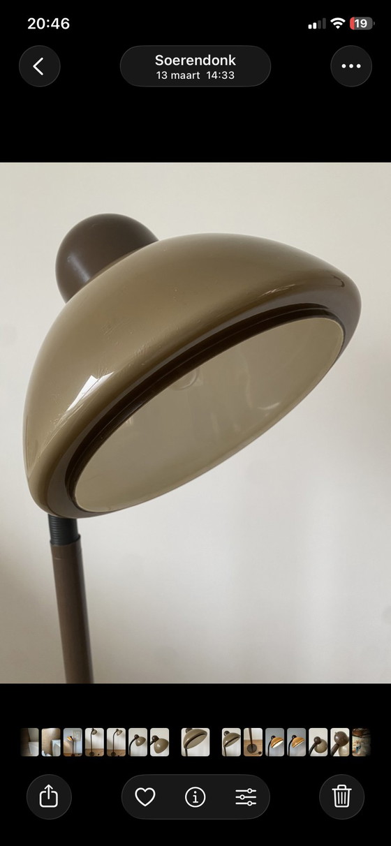 Lampada da terra/lampada a forma di fungo Dijkstra, rara e vintage, stile Space Age (anni '70) (photo 3 of 11)