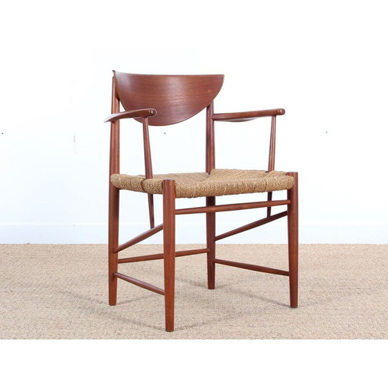 Image 1 of Pair of vintage Scandinavian teak armchairs model 317 by Peter Hvidt & Orla Mølgaard Nielsen for Søborg Møbelfabrik