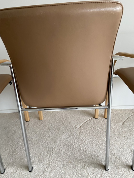 Image 1 of 6X Leolux Dining Chairs Cimaronne