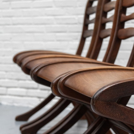 Image 1 of Marc Van Rampelberg Muninga Wood Dining Room Set anni '80