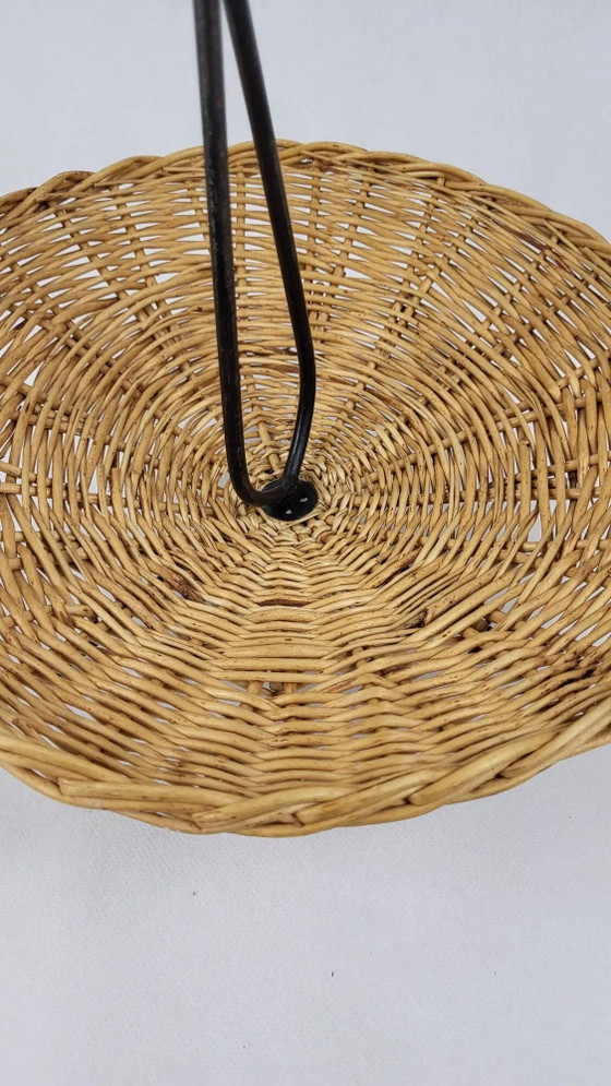 Vintage rattan and metal basket 1960's – Crockery, Wicker (photo 6 of 7)
