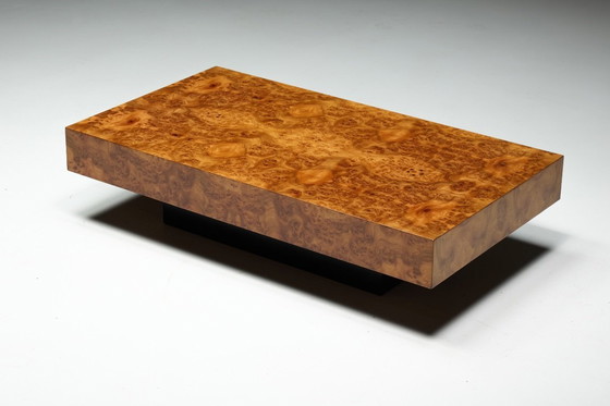 Image 1 of Table basse en loupe de bois, style Willy Rizzo, Italie, 1970