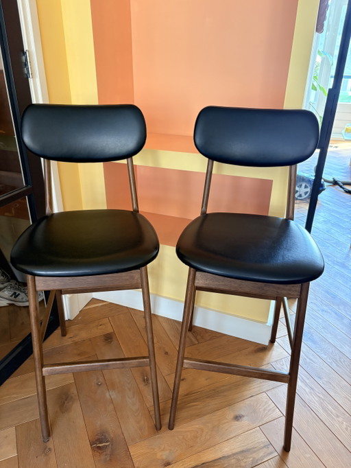Barstühle im Mid-Century-Stil – barkrukken, Wood, Skai