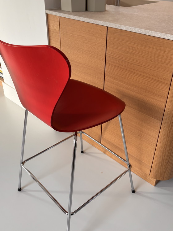 Image 1 of 4 sgabelli da bar Fritz Hansen Serie 7