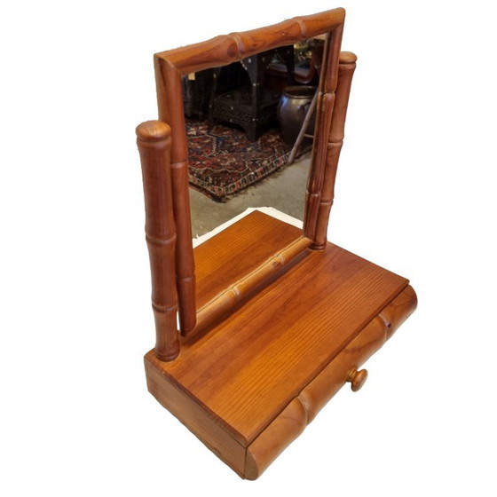 Image 1 of Vintage Franse houten tafelspiegel