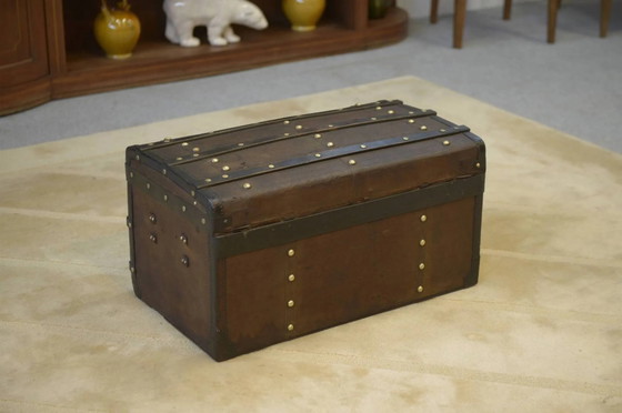 Vintage reiskoffer uit de jaren 40. – Opbergkast, Hout (photo 8 of 9)