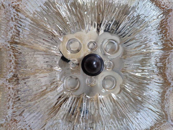 Image 1 of Lampe de plafond Vintage Lampe de plafond Lampe murale 60s Sixties Verre Ambre