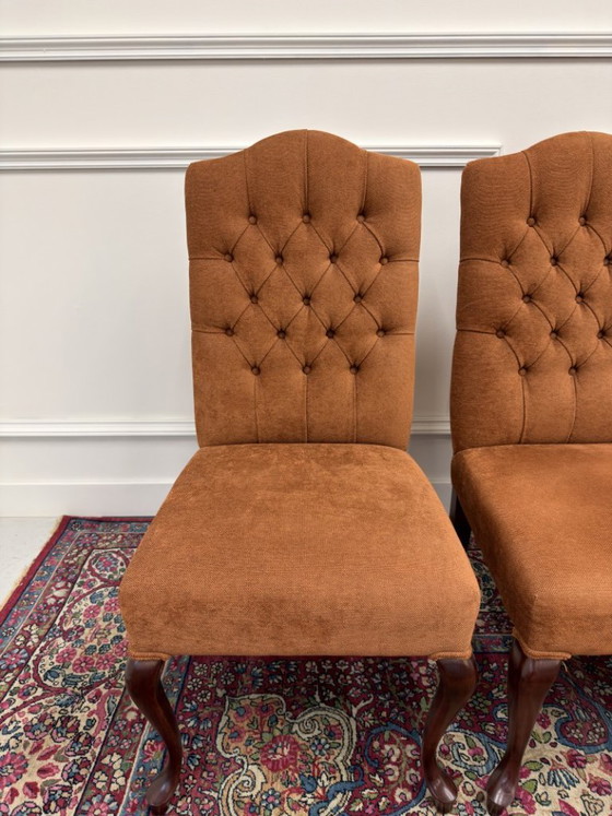 Set di Sedie Chesterfield Classiche Inglesi Imbottite – Sedie da pranzo, Textile, Wood (photo 6 of 17)