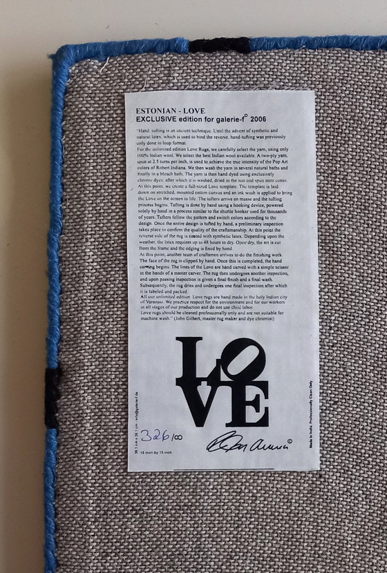 Image 1 of Robert Indiana – LOVE - Tappeto d'arte