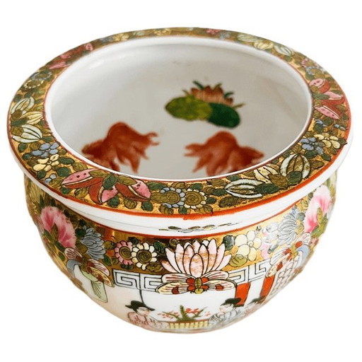 Chinese Hand-Painted Fishbowl Family Rose Porcelain Flowerpot 1950s – vazen