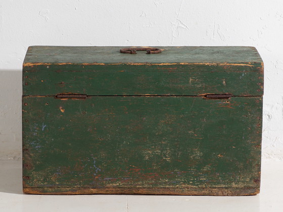 Antique green antique military chest (c.1910) #1 – Chest of drawers, Rustic (photo 22 of 22)