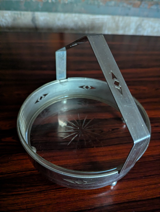 Image 1 of Bombonera de cristal Art Déco, Dinamarca, década de 1920