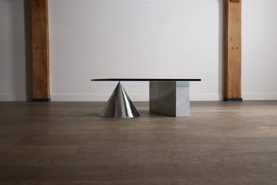 Lella And Massimo Vignelli Kono Table basse pour Casigliani, Italie, vers 1984 – Tables basses, Glass, Marble (photo 9 of 11)