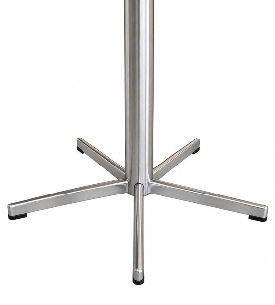 Round Extendable Dining Table by EMU, Italy, 1960s – Wood, polished steel (photo 5 of 5)