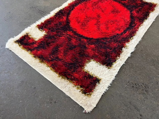 Image 1 of Tapis de passage des années 60 70 Carpet Rug Space Age by Hojer Eksport Danemark Design