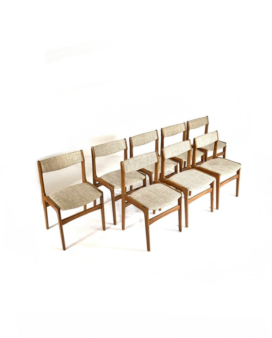 Image 1 of 8 chaises de salle à manger vintage, Erik Buch ‘70