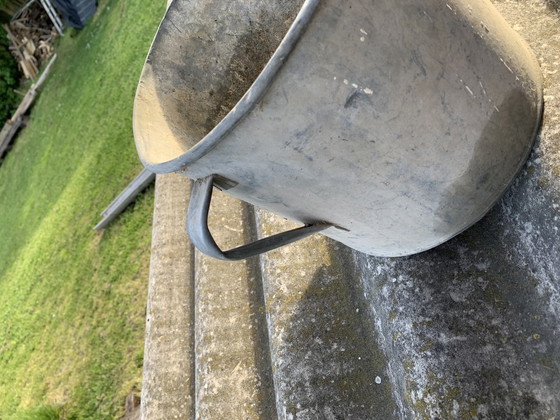 Vintage Galvanized Zinc Planter, 1950s – Plant pot (photo 4 of 4)