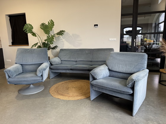 Image 1 of Leolux Bora beta complete set blue gray