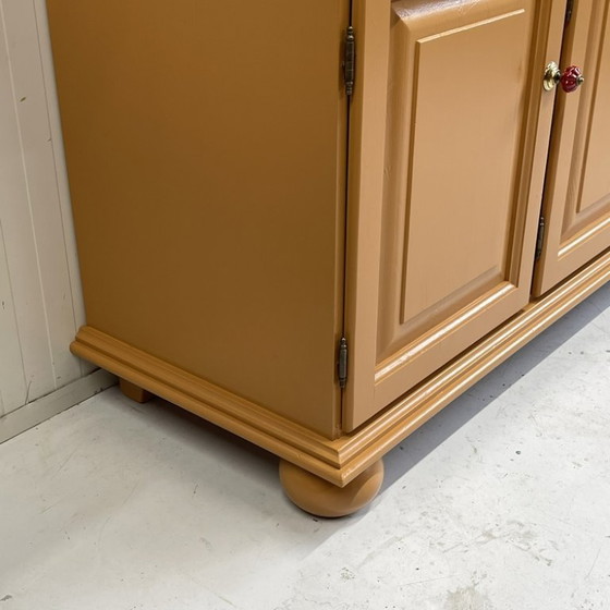 Image 1 of Remodelación de aparador de madera terracota naranja Little Green cómoda con cajones