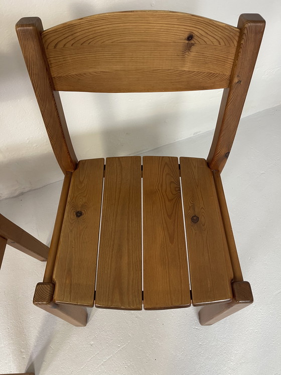 Image 1 of Chaises de salle à manger en pin, style vintage danois, Rainer Daumiller