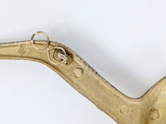 Image 1 of 2 uccelli volanti in ottone di metà secolo: arte murale scultorea minimalista degli anni '60