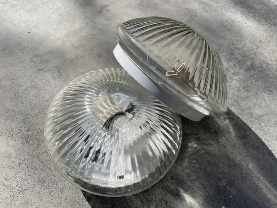 Image 1 of Set aus 2 identischen Glasdeckenlampen