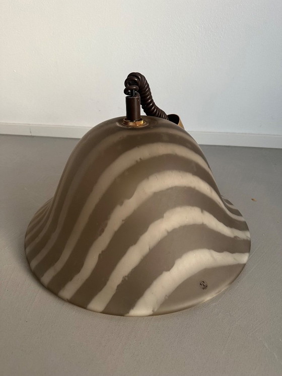 Putzler Lampada da tavolo, Vetro a strisce a forma di fungo, Peill & Putzler, Lampade da tavolo, Bianco (foto 13 di 15)