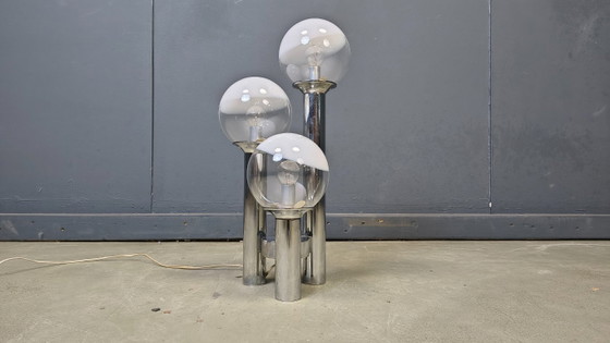 Vintage Table Lamp by Mazzega, 1970s – Metal, Chrome (photo 10 of 11)