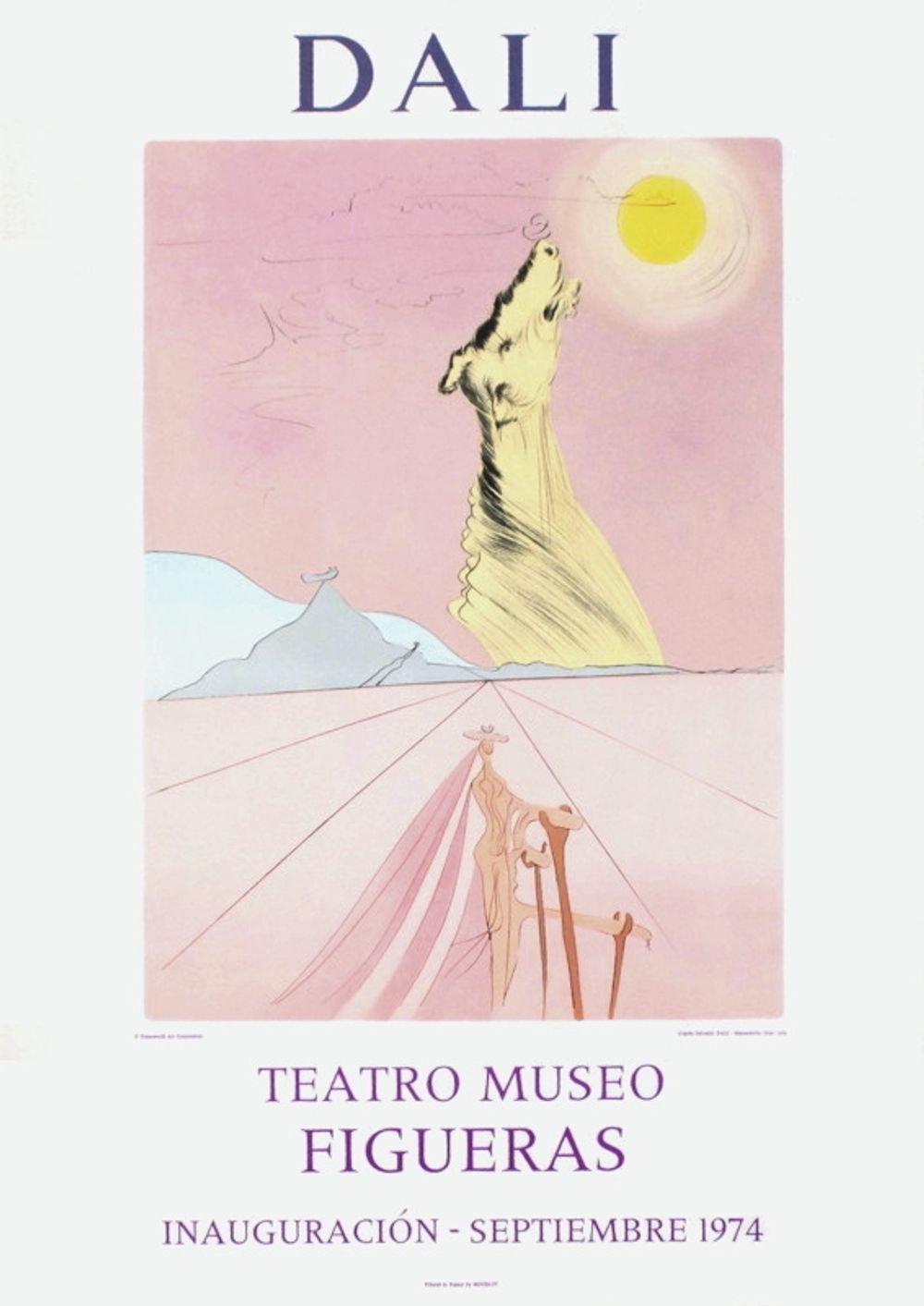 Salvador DALI poster Expo 74 - Teatro Museo Figueras Inauguracion