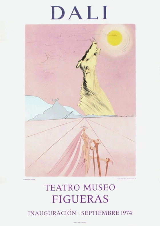 Image 1 of Salvador DALI Expo 74 - Teatro Museo Figueras Inauguracion 6 cartel original 197