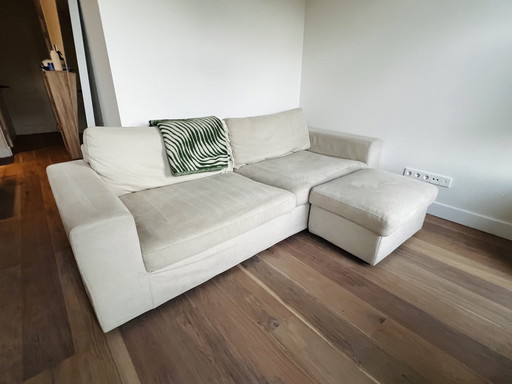 Decor Amsterdam 4-zits bank met losse hocker beige